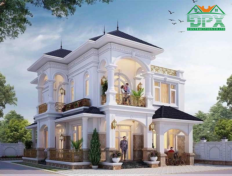 Mẫu biệt thự tân cổ điển 2 tầng đẹp