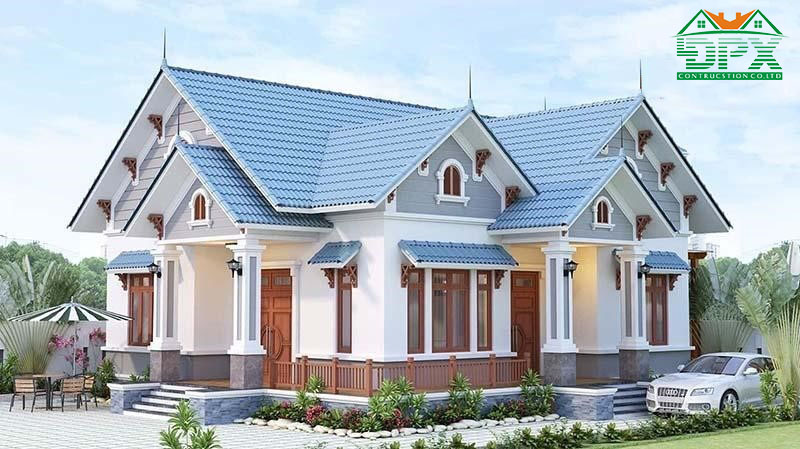 Thiết kế nhà cấp 4 mái thái đẹp