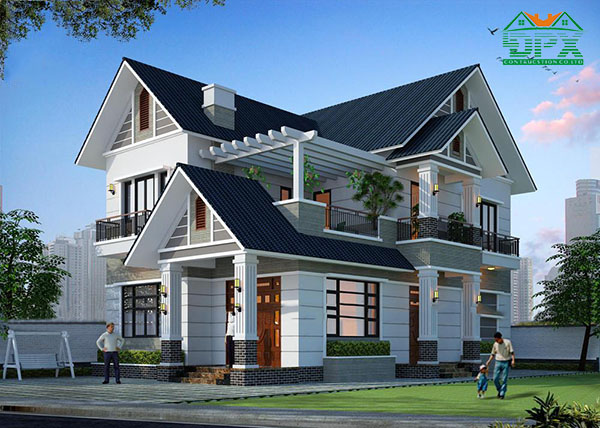 Mẫu nhà 120m2 mái thái đẹp