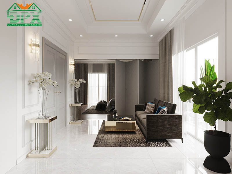 Khu vực tiếp khách riêng hoặc không gian sinh hoạt chung của bố mẹ và con cái