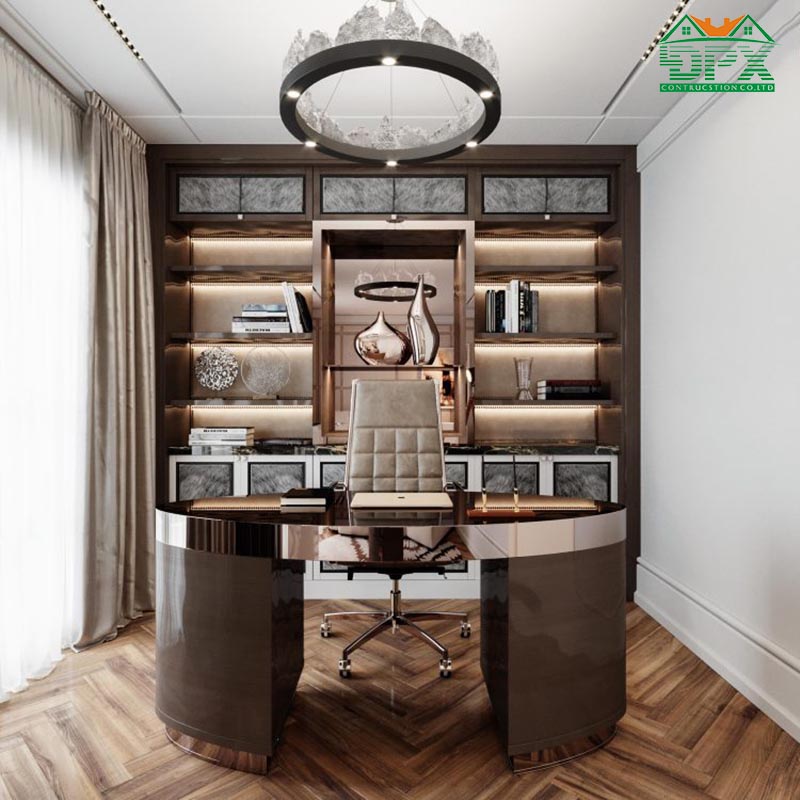 Phòng làm việc thể hiện đằng cấp và sự chuyên nghiệp của gia chủ