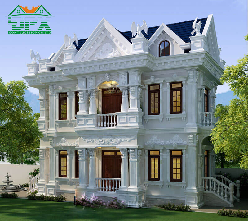 Hai bên sảnh được thiết kế thảm cỏ xanh mát mang tính thẩm mỹ cao