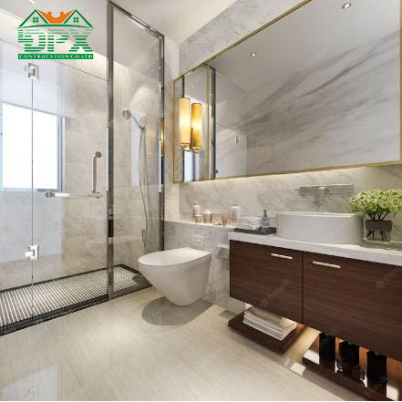 Gạch men nhân tạo là lựa chọn cơ bản cho phòng tắm