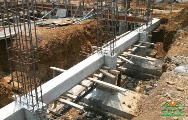 Móng đơn cho ngôi nhà có tải trọng nhỏ và nền đất tốt