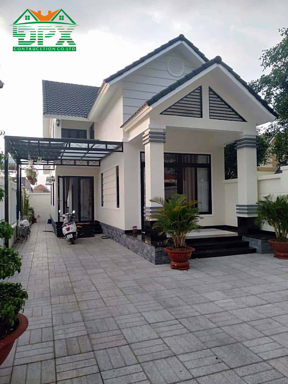 Nhà mái Thái gác lửng hiện đại