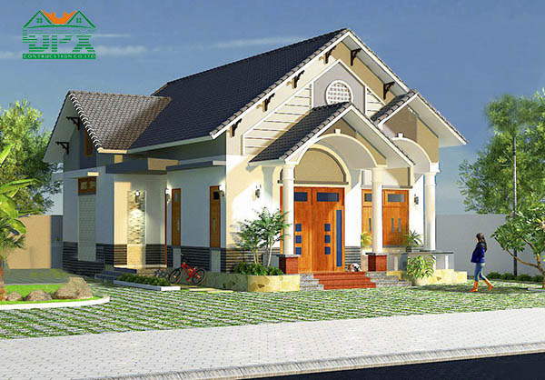 Mặt tiền nhà vườn 1 tầng diện tích 10x15m