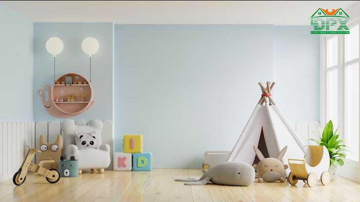 Tường trắng làm nền sau đó hãy lấp đầy bằng những đồ nội thất màu sắc