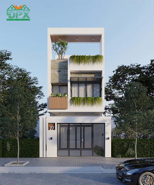 Nhà ống 3 tầng đẹp có sân thượng