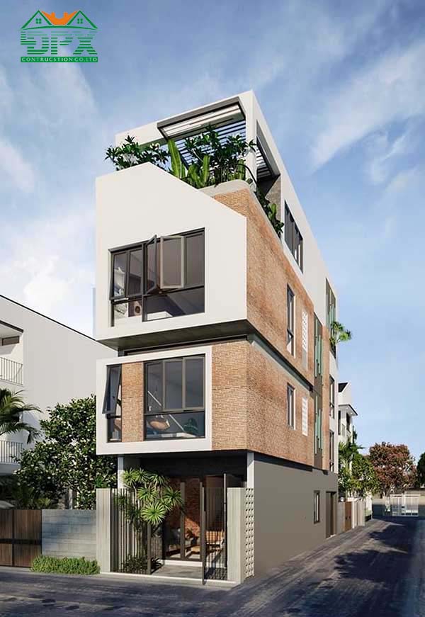 Mẫu nhà ống hiện đại đẹp 3.5 tầng