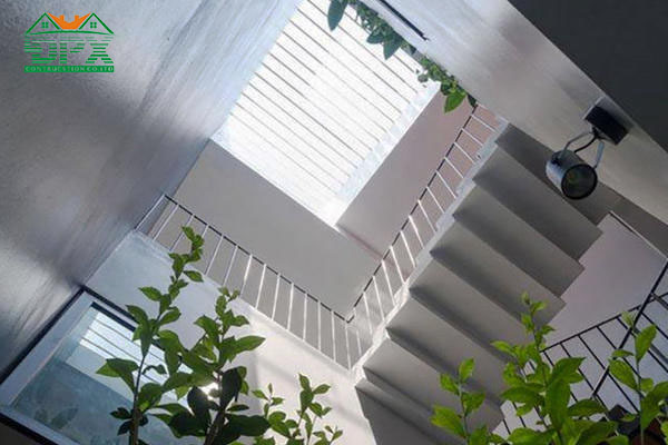 Giếng trời giúp lưu thông không khí trong nhà