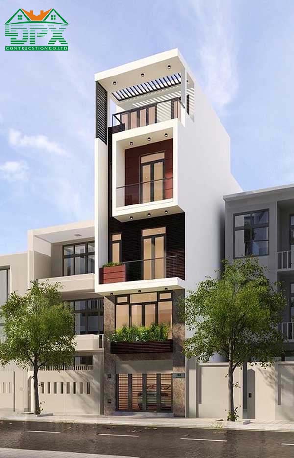 Mẫu nhà phố lệch tầng mặt tiền 5m đẹp